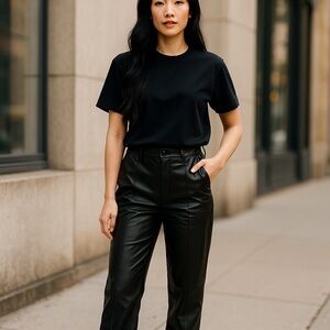 Chocolate Brown Faux Leather Pants | Size Large | NWOT